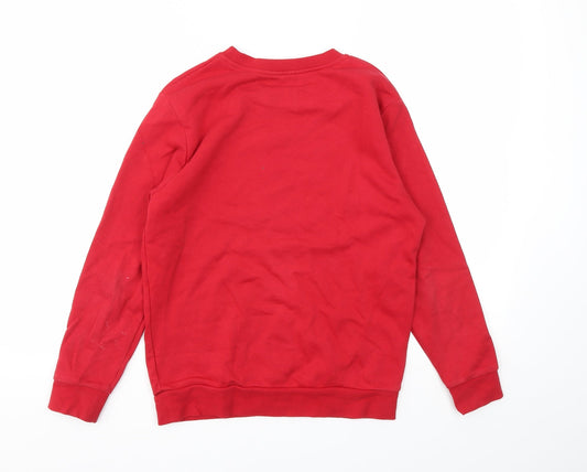 George Boys Red Pullover Sweatshirt Size 10-11 Years