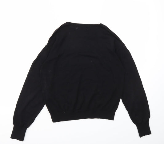 Mango Womens Black Basic T-Shirt Size S