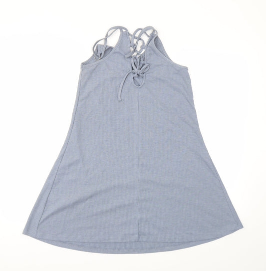 Topshop Womens Blue Fit & Flare Size 10