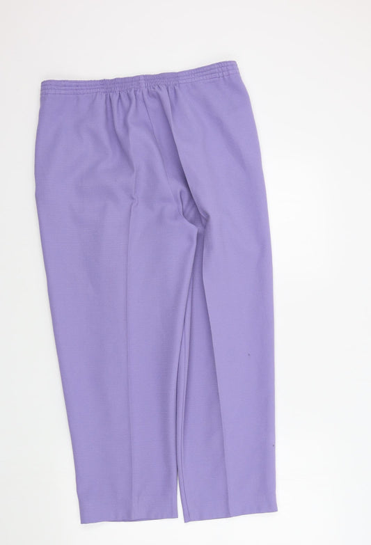 SEPARATE ISSUE Womens Purple Trousers Size 14 L23 in