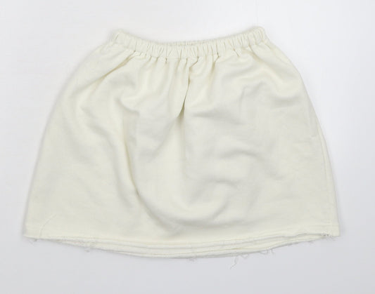 Baziic Womens White Mini Skirt Size 26 in