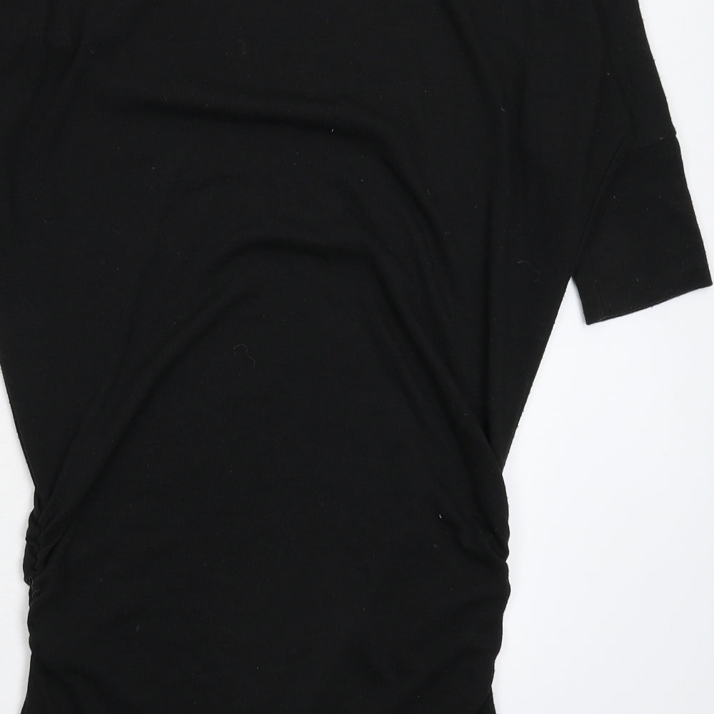 Zenana Womens Black Knit Jumper Dress Size M