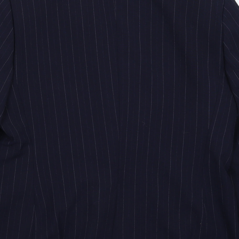 Autonomy Womens Blue Striped Jacket Suit Jacket Size 12