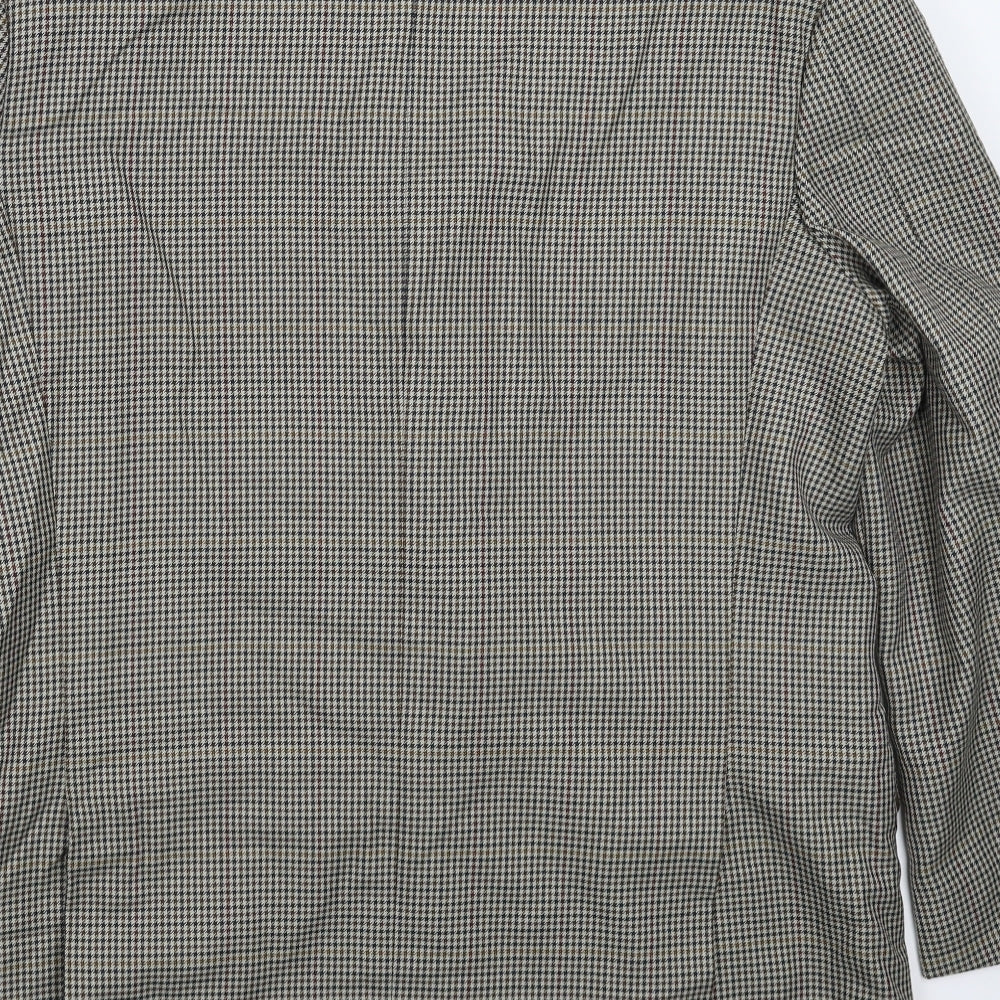Preworn Mens Multicoloured Houndstooth Jacket Suit Jacket Size 40