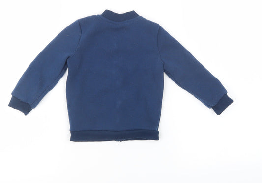 Preworn Boys Blue Basic Jacket Jacket Size 9-12 Months