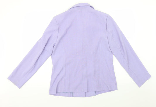 Charlotte Gold Womens Purple Jacket Blazer Size 14