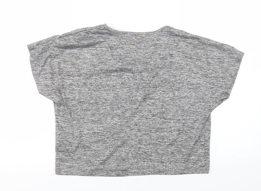 Matalan Womens Grey Cropped T-Shirt Size S