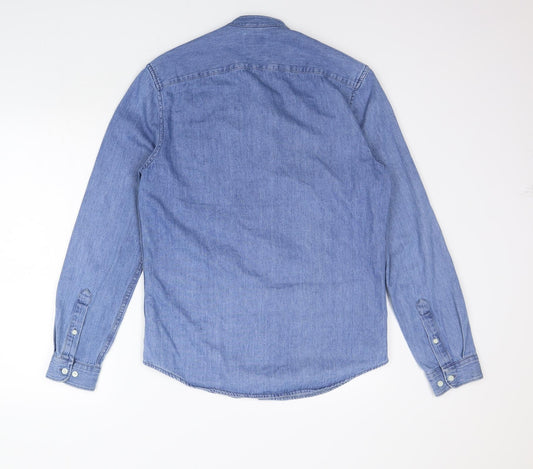 NEXT Womens Blue Basic Button-Up Size S