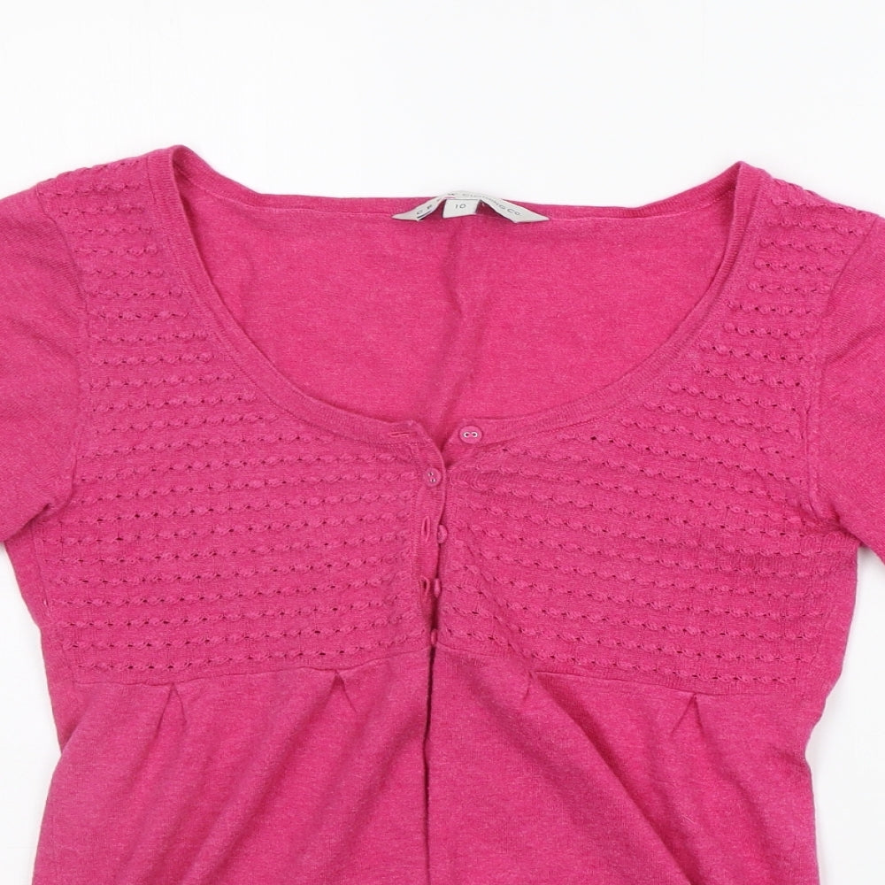 Crew Clothing Womens Pink   Cardigan Jumper Size 10
