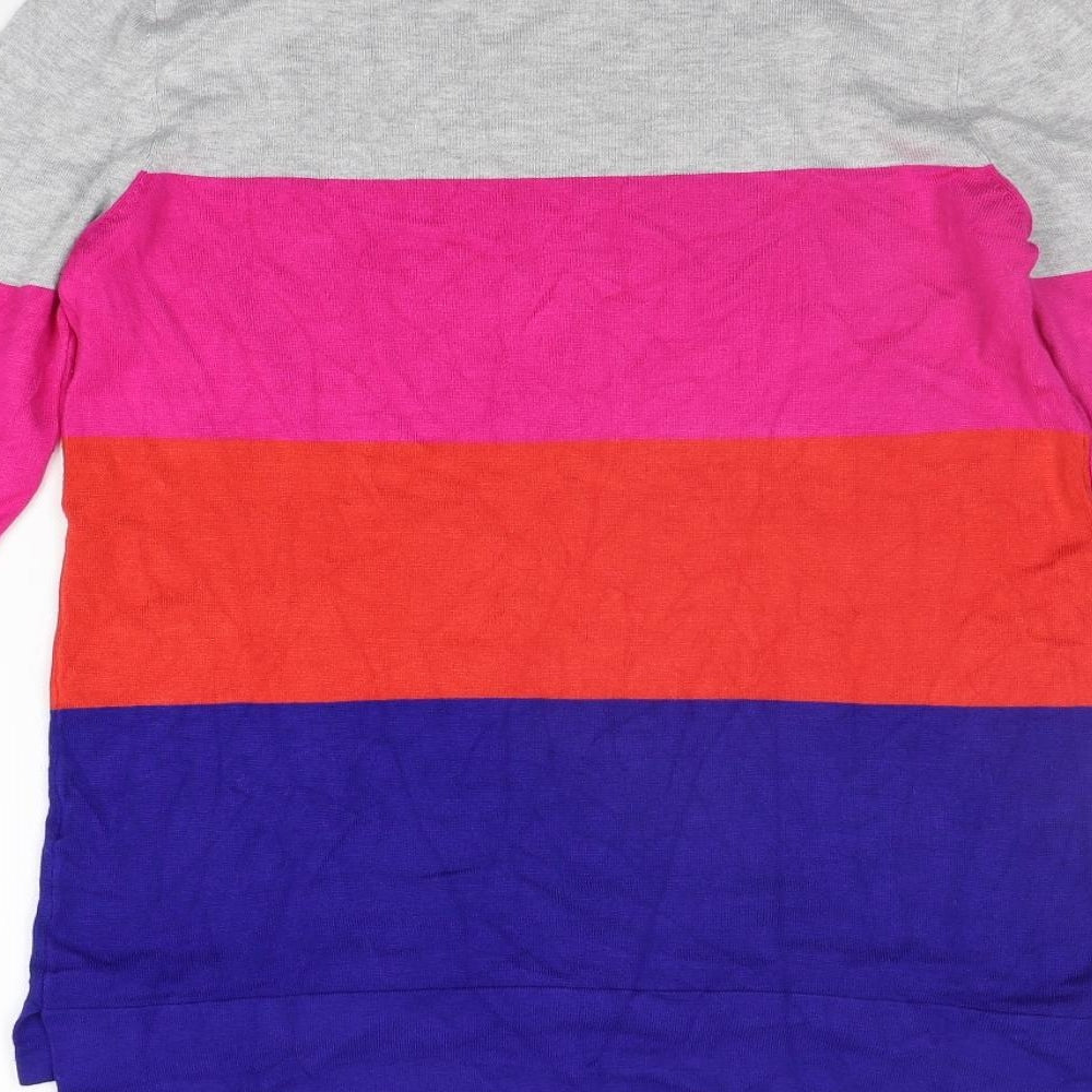 Nutmeg Womens Multicoloured Striped Pullover Jumper Size 10