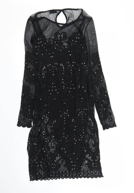 M&S Womens Black Shift Size 8