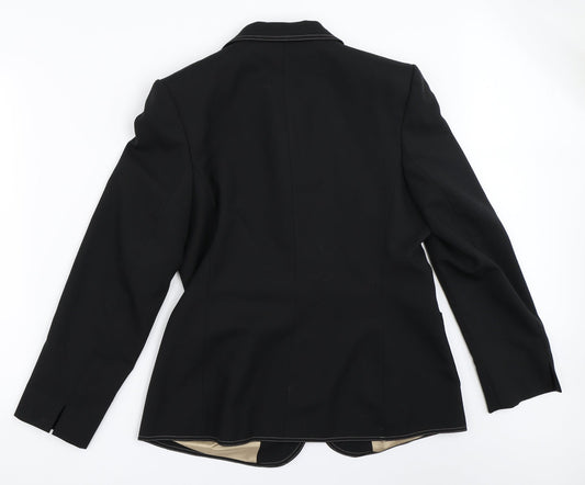 Eddy Taylor Womens Black Jacket Blazer Size 16
