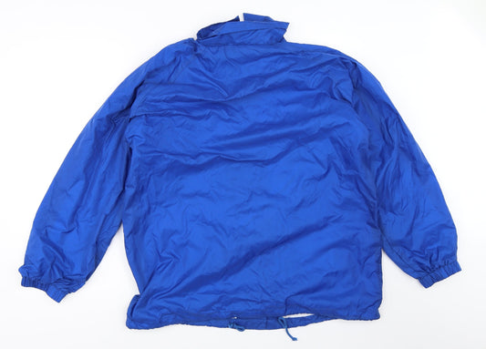Classics Womens Blue Windbreaker Coat Size 16