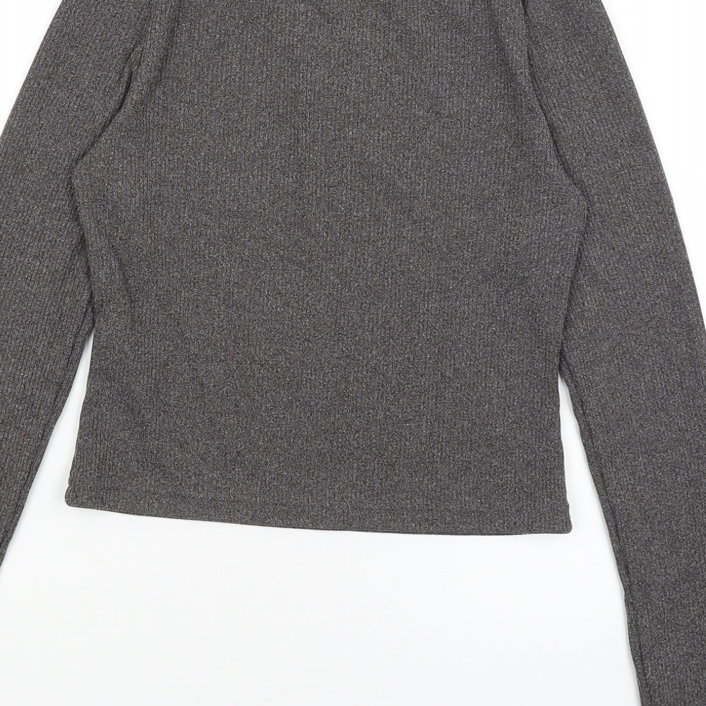 H&M Womens Grey Basic T-Shirt Size S