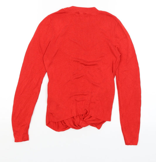 Topshop Womens Red Basic T-Shirt Size S