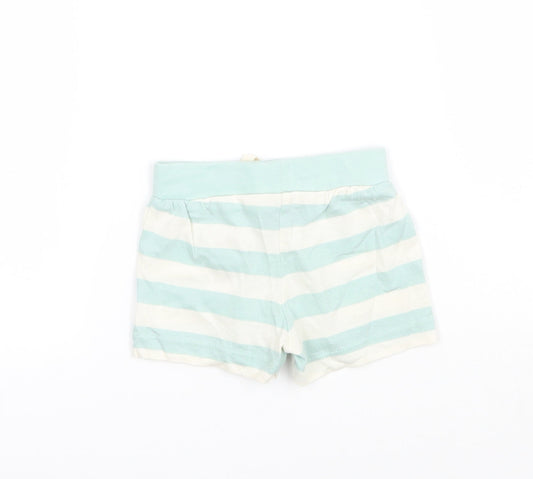 Primark Boys Green Striped Cropped Trousers One Size