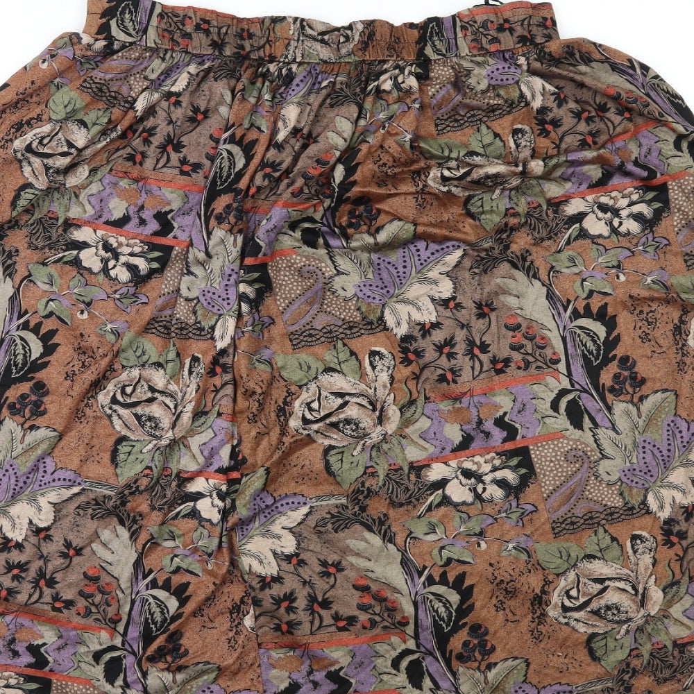Preworn Womens Multicoloured Floral Flare Skirt Size 34