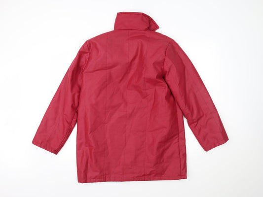 Preworn Womens Red Overcoat Coat Size 14
