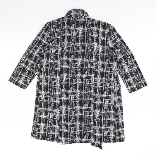Blue Vanilla Womens Black Check Jacket Size M