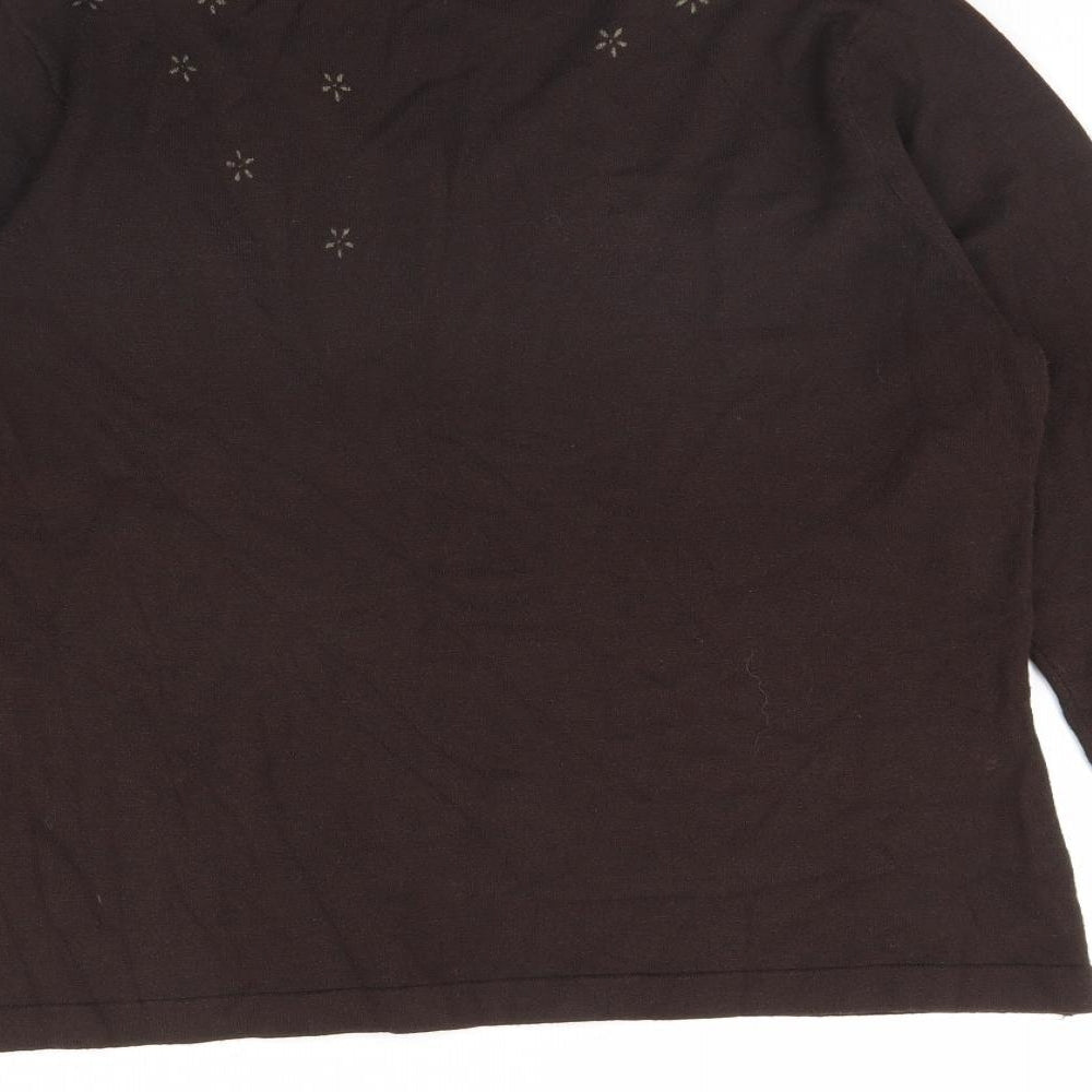 klass collection Womens Brown Pullover Jumper Size L