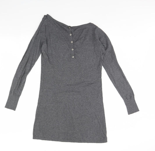 Oasis Womens Grey Jumper Dress Size S