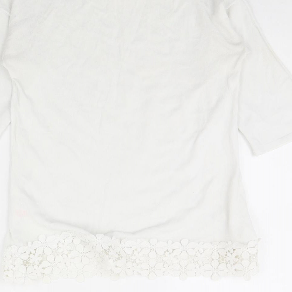 Dorothy Perkins Womens White Pullover Jumper Size 8