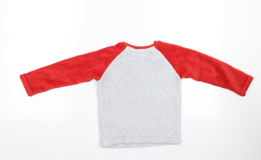 Primark Boys Multicoloured Pyjama Top Size 3-4 Years - Santa Claus Logo