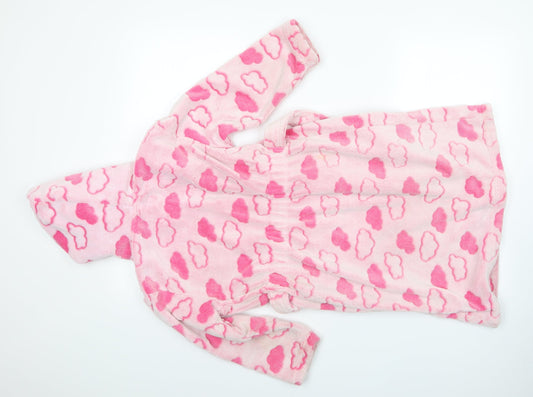 Florence and Fred Girls Pink Robe Size 7-8 Years - Cloud Print