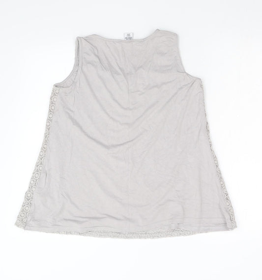 mamas & papas Womens Grey Basic Tank Size 10