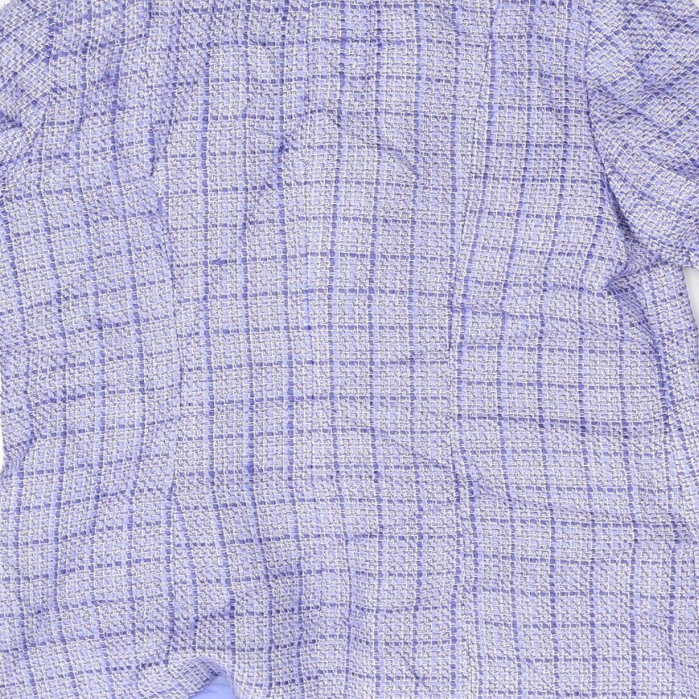 Wardrobe Womens Blue Check Jacket Suit Jacket Size 12