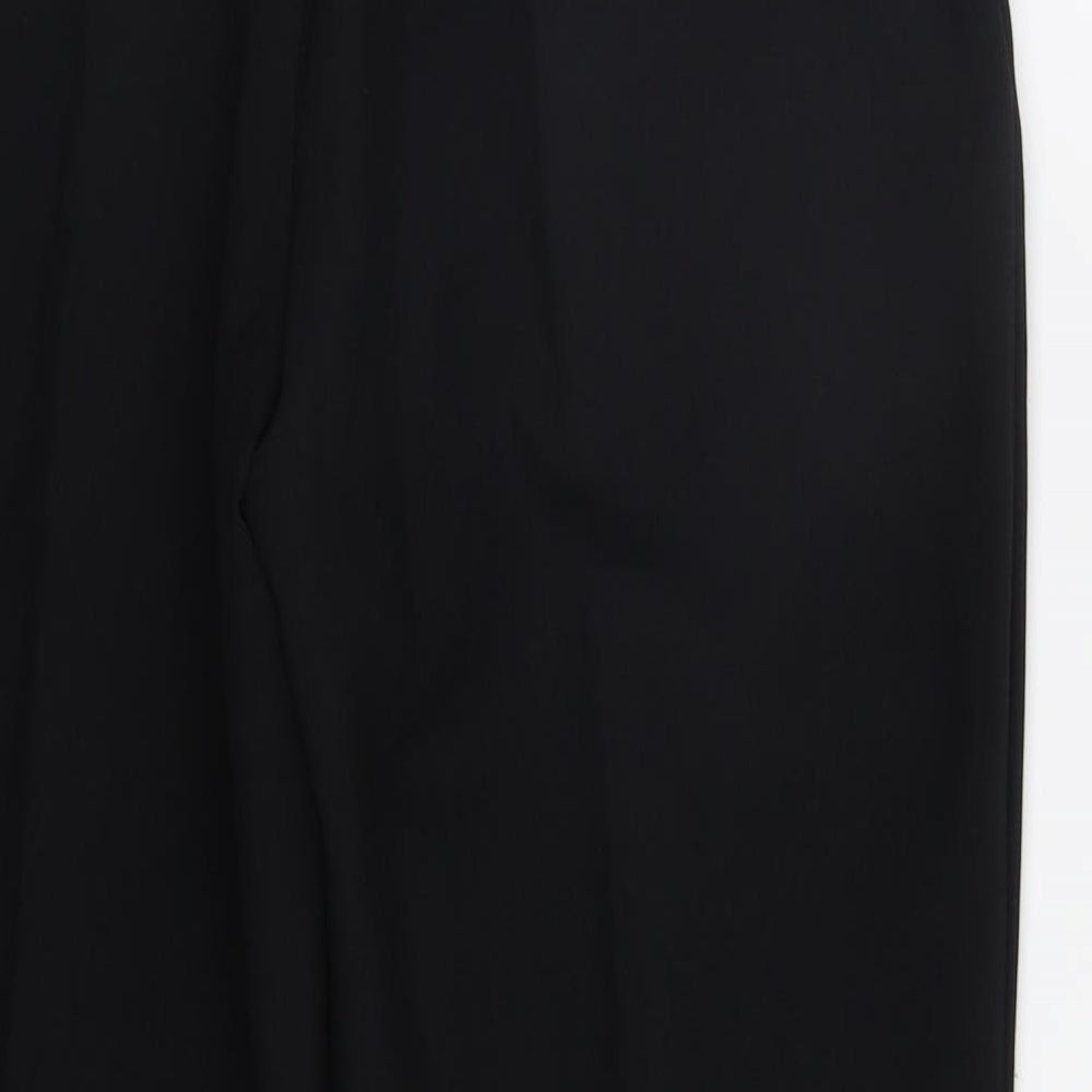 Preworn Womens Black Trousers Size 14 L29 in