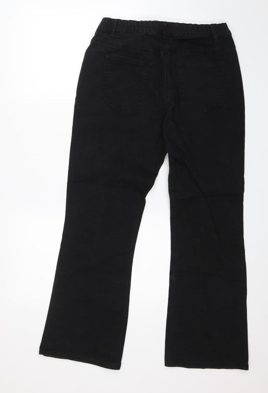 Christie Womens Black Bootcut Jeans Size 14 L26 in