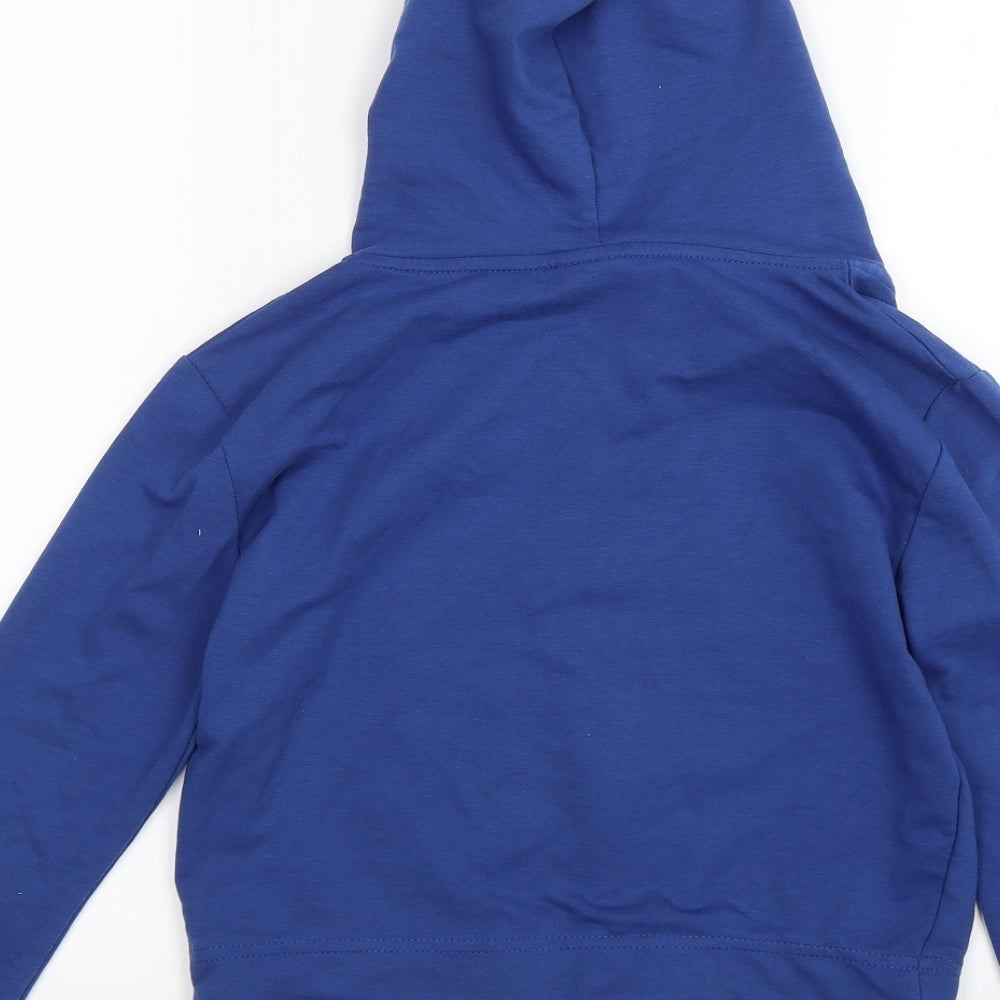 Niebieski Girls Blue Full Zip Hoodie Size 11-12 Years