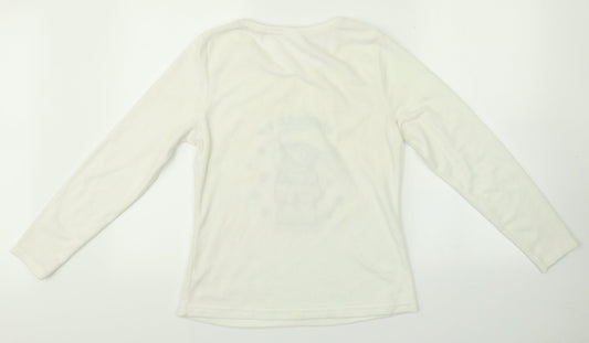 Me To You Womens White Pyjama Top Size 8