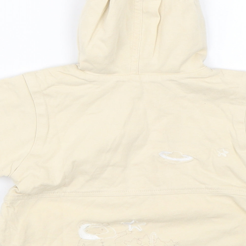 Brand and care label for Preworn Baby Beige jumper, size 6-9, Months