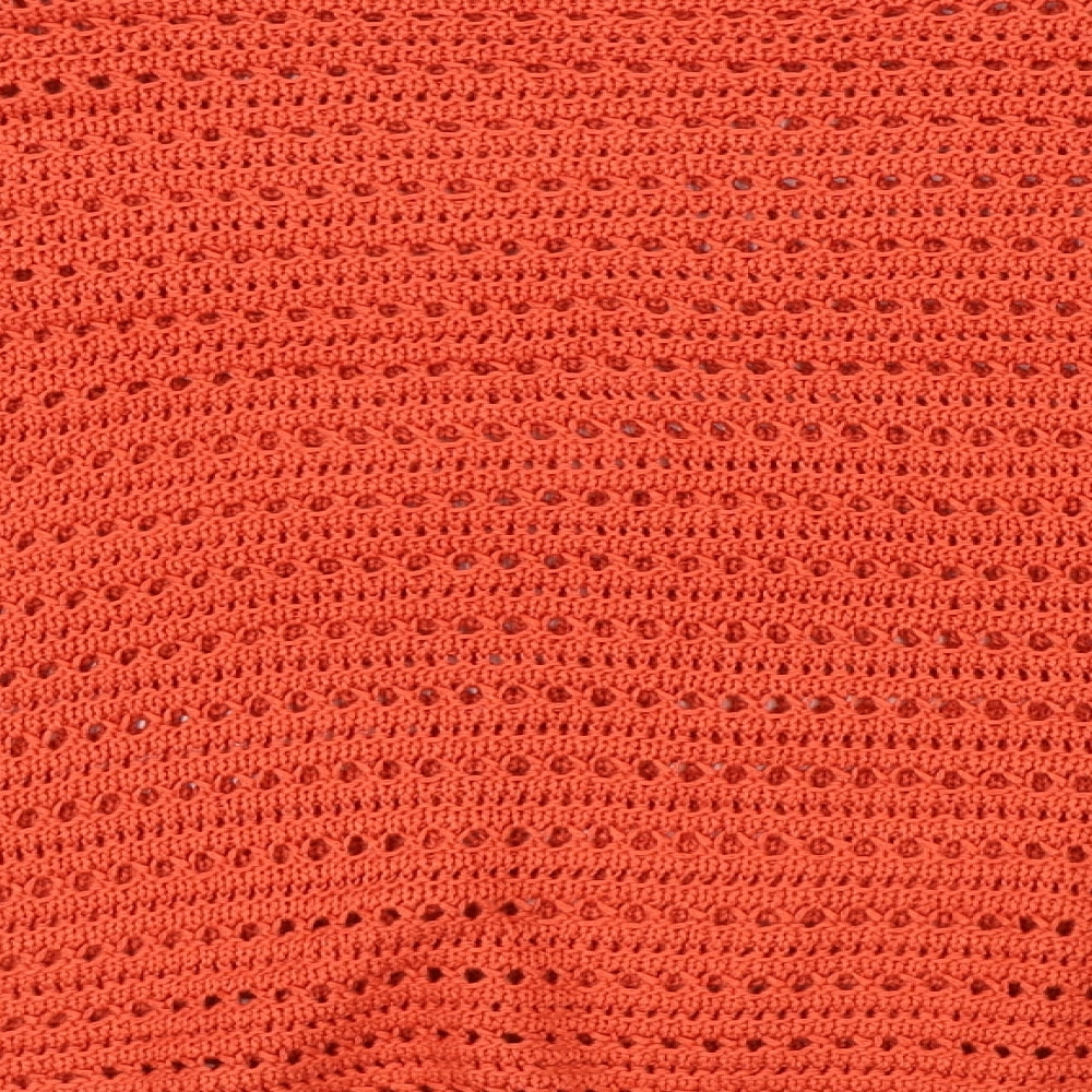 M&Co Womens Orange Knit Pullover Jumper Size 16
