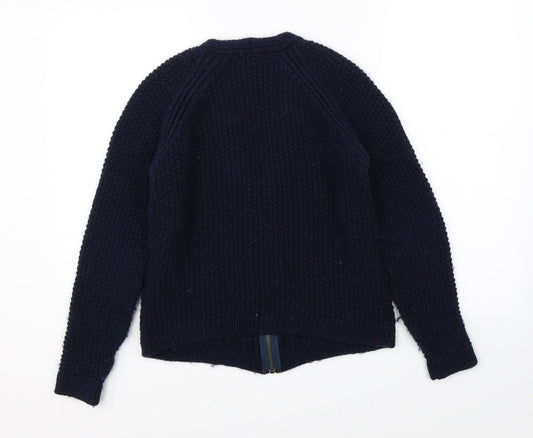 NEXT Mens Blue Knit Full Zip Jumper Size S