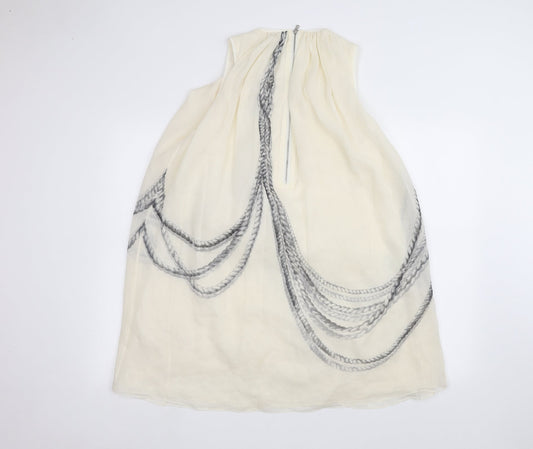 Adam Womens White Basic Blouse Size 6