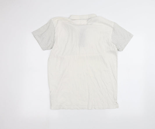 Soul Star Mens White Polo Size M