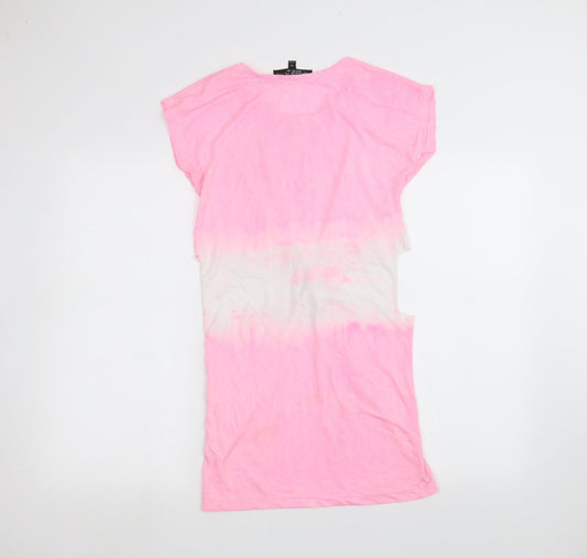 Topshop Womens Pink Basic T-Shirt Size 6