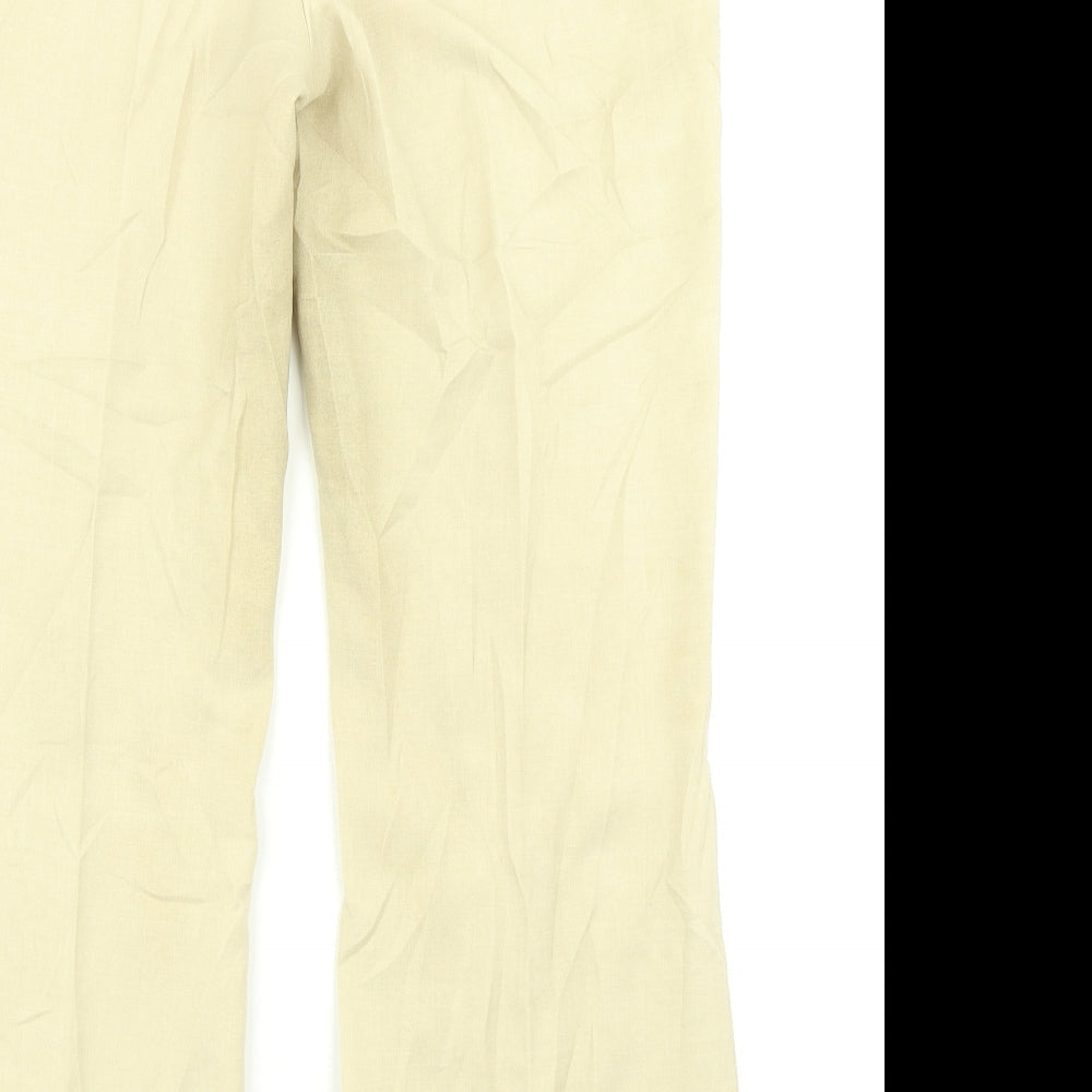 Marks & Spencer Womens Beige Dress Pants Trousers Size 12 L25 in