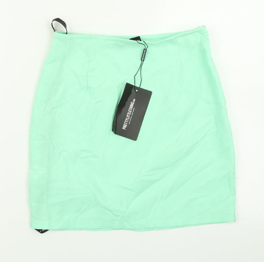 Petty Little Thing Womens Green A-Line Skirt Size 6