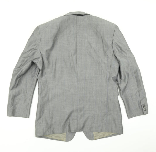 Licona Mens Grey Striped Jacket Blazer Size 40