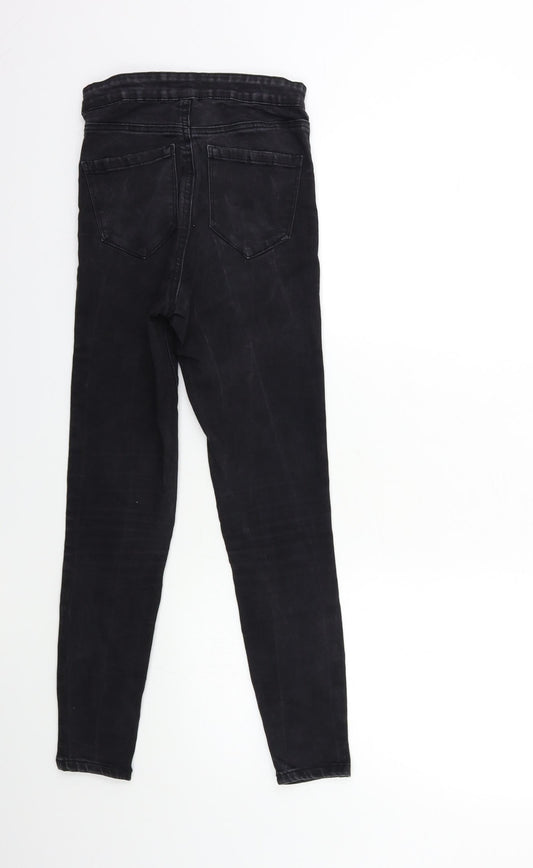 Denim & Co. Womens Black Denim Skinny Jeans Size 6 L26 in