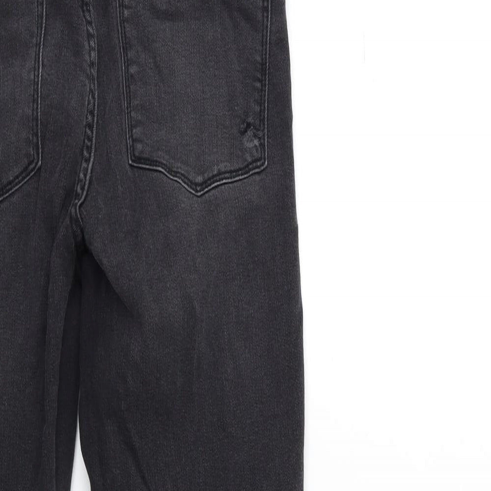 Brand and care label for Denim & Co. women’s black denim skinny jeans, size UK 10, 28-inch leg