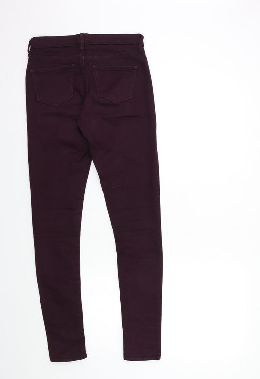 Topshop Womens Red Denim Skinny Jeans Size 26 in L32 in