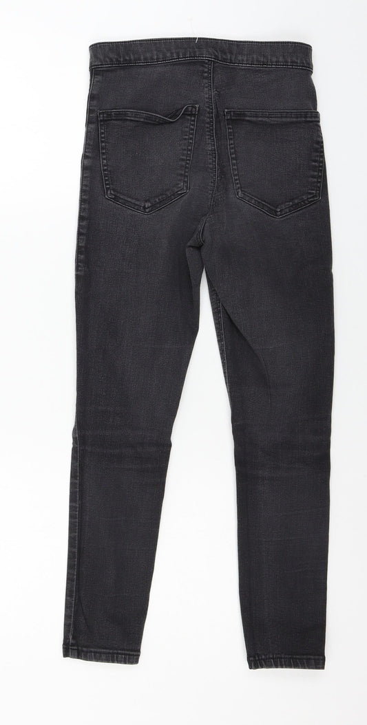 Topshop Womens Grey Denim Skinny Jeans Size 28 in L28 in