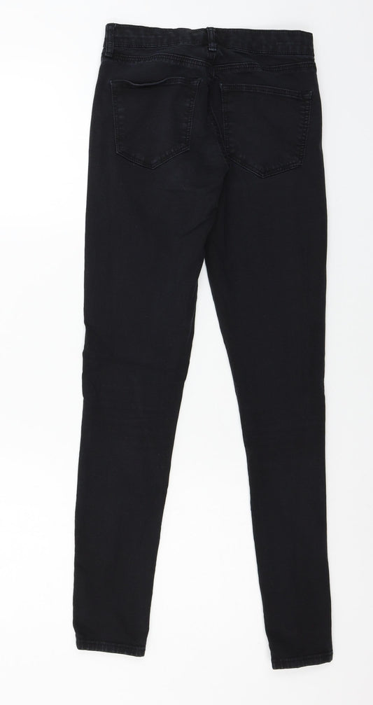Topshop Womens Black Denim Skinny Jeans Size 26 in L32 in