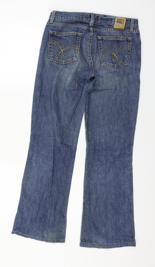 BIG STAR Womens Blue Denim Straight Jeans Size 30 in L27 in