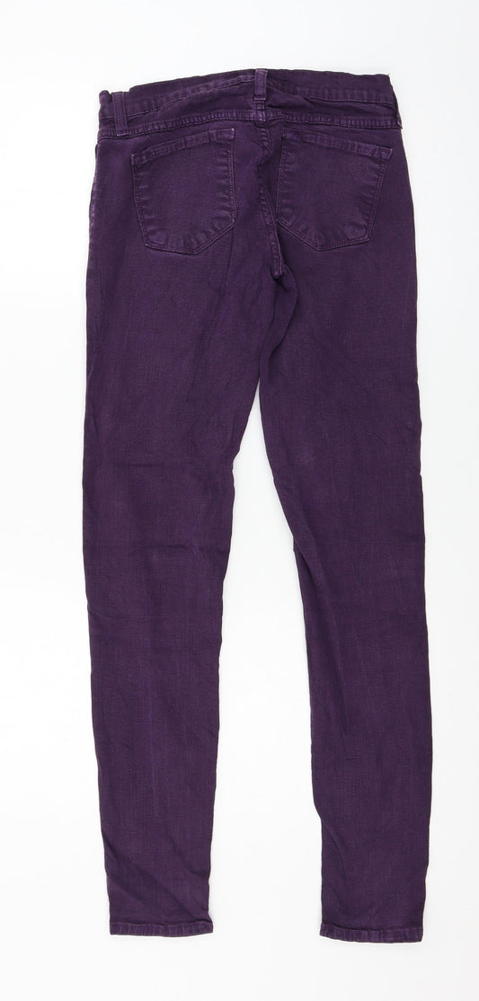 Flying Monkey Womens Purple Denim Skinny Jeans Size 28 in L30 in